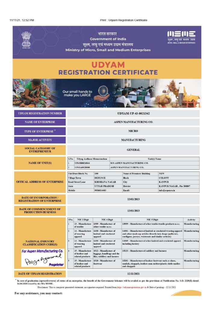 MSME CERTIFICATE page 0001